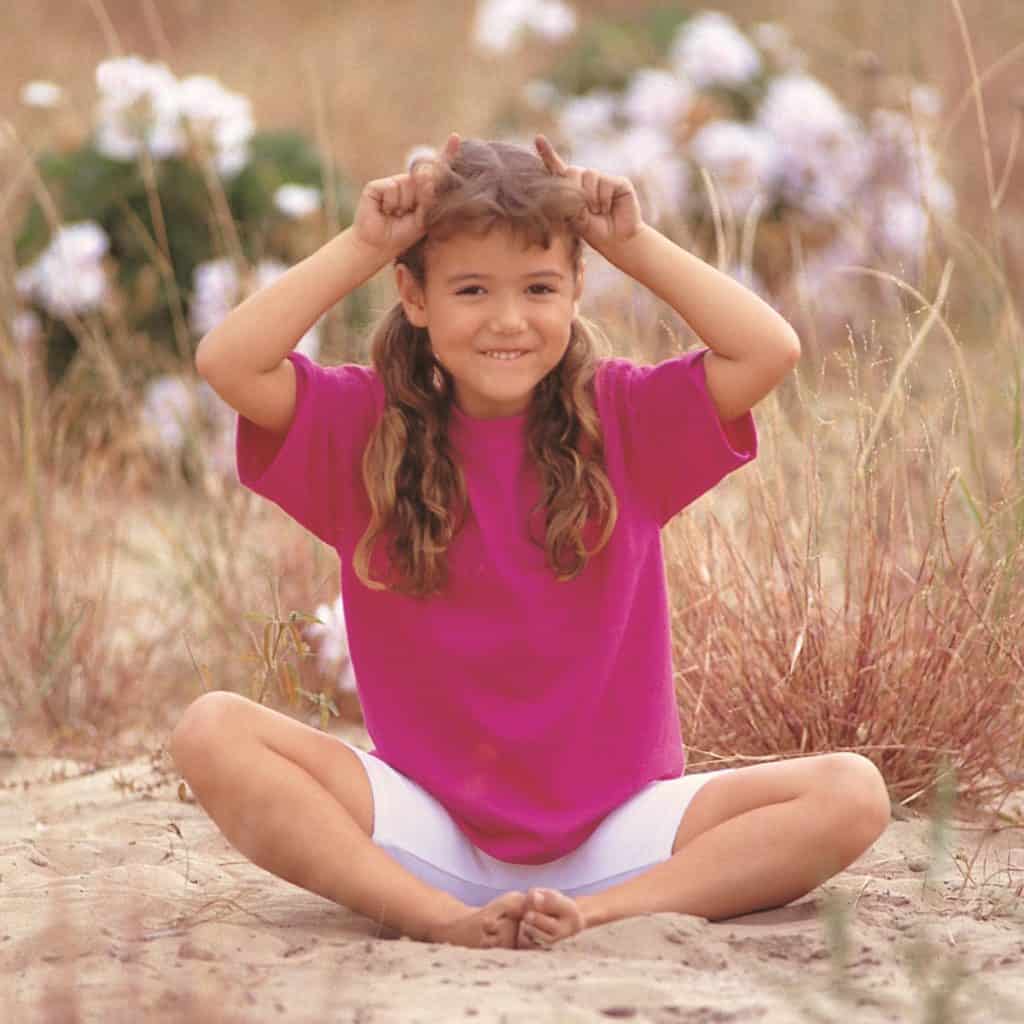 girl in butterfly pose