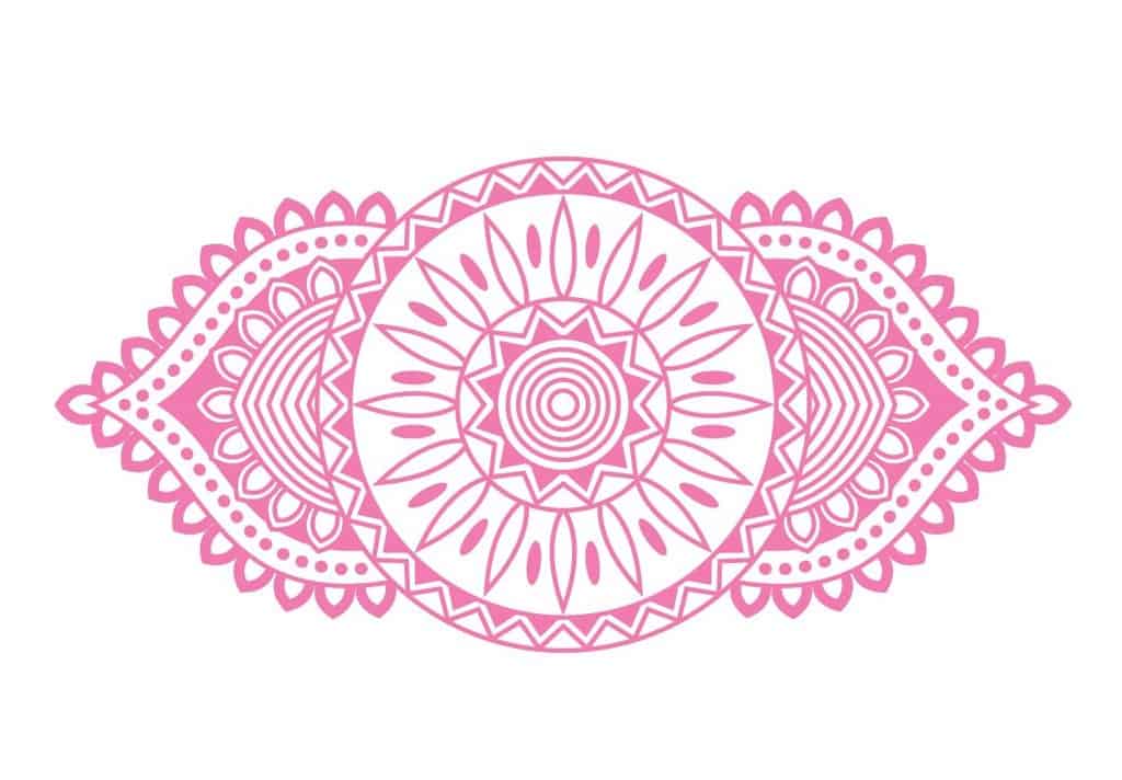 Pink ornamental chakra art