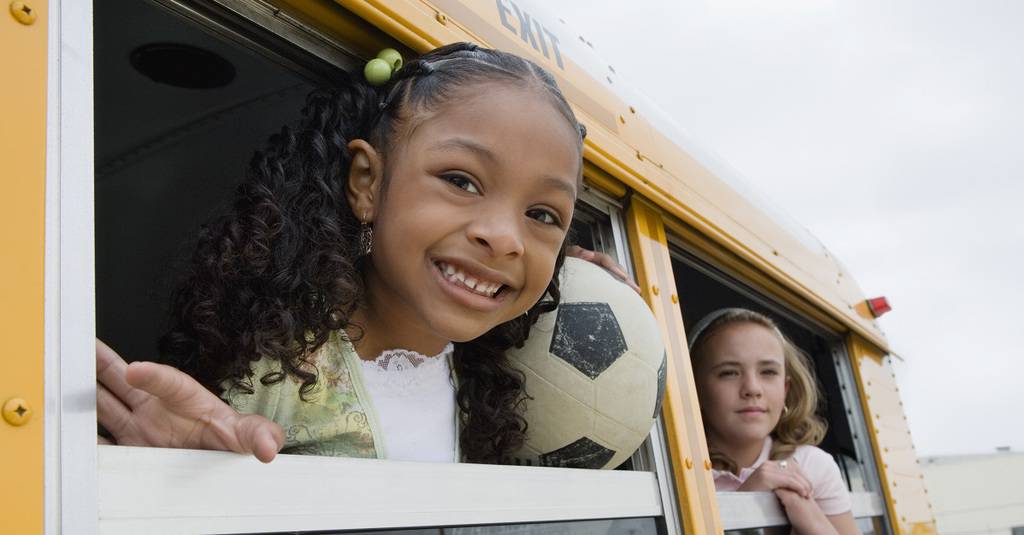 Elementary Students on School Bus