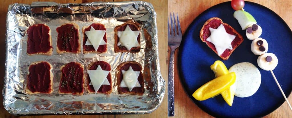 Star of David Pizza Snack