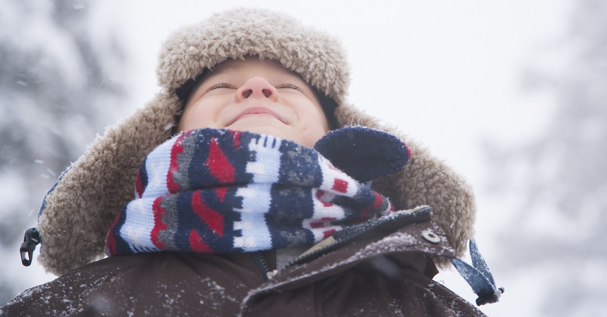 Children playing in the snow