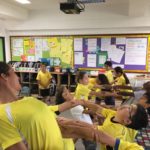 Creating a valley with Standing Partner Stretch!